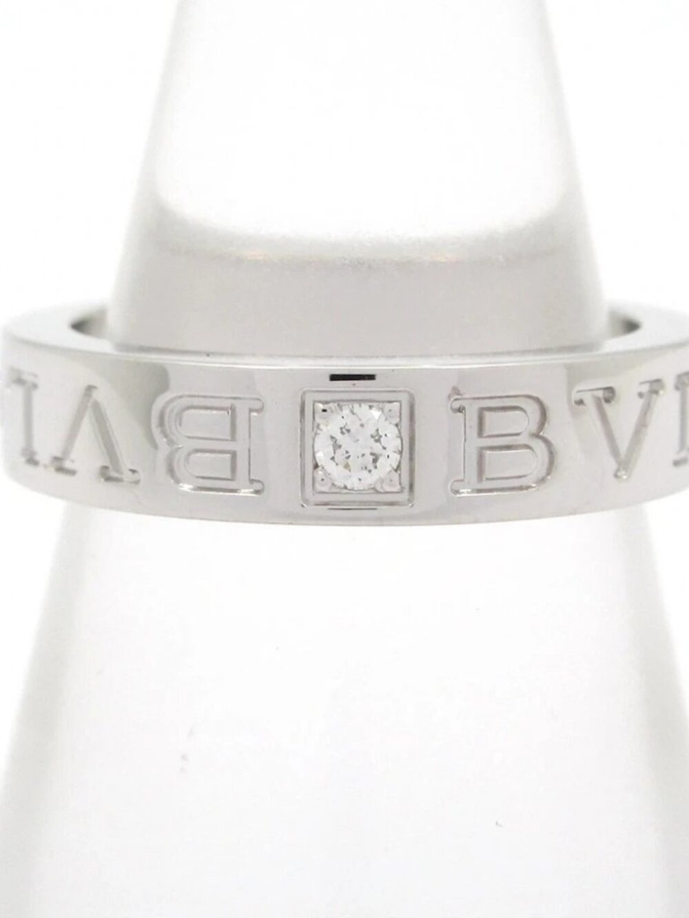 BVLGARI BVLGARI BVLGARI Double Logo Diamond 18K White Gold Diamond - Ring